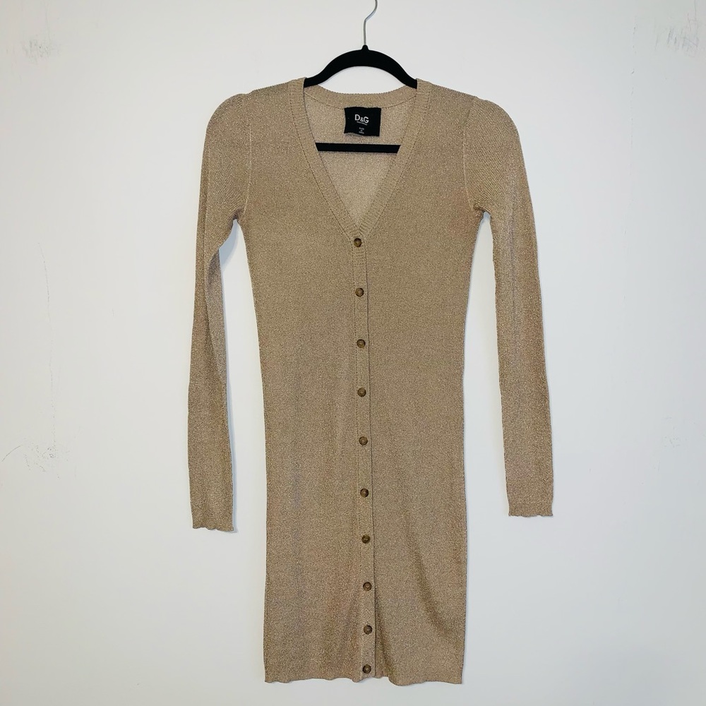 Dolce&Gabbana metallic sweater dress or cardigan
